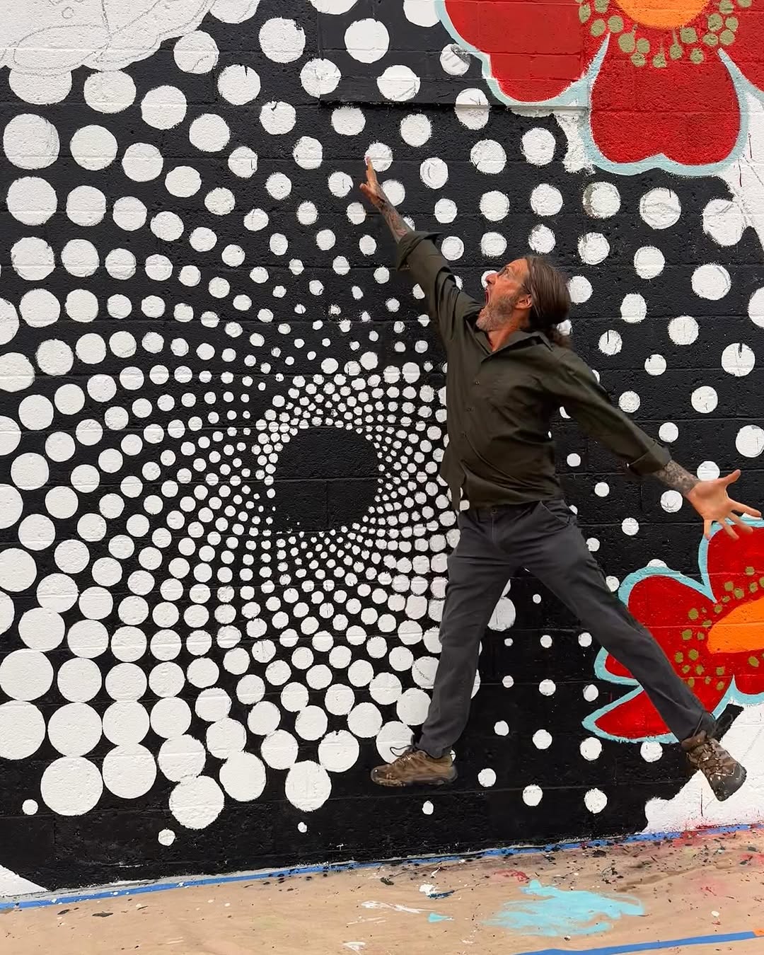 More of these. This pattern is called The Vortex and will ultimately be in mad color. Drop by @gallery111.art at 111 Mad