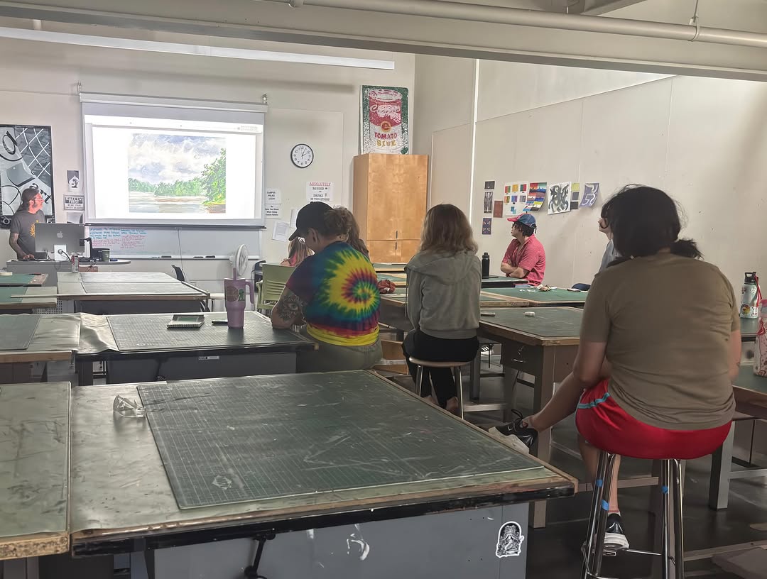 Had a great time guest teaching my wet-on-wet plein air painting method at SIUE with John Denhouter’s amazing…