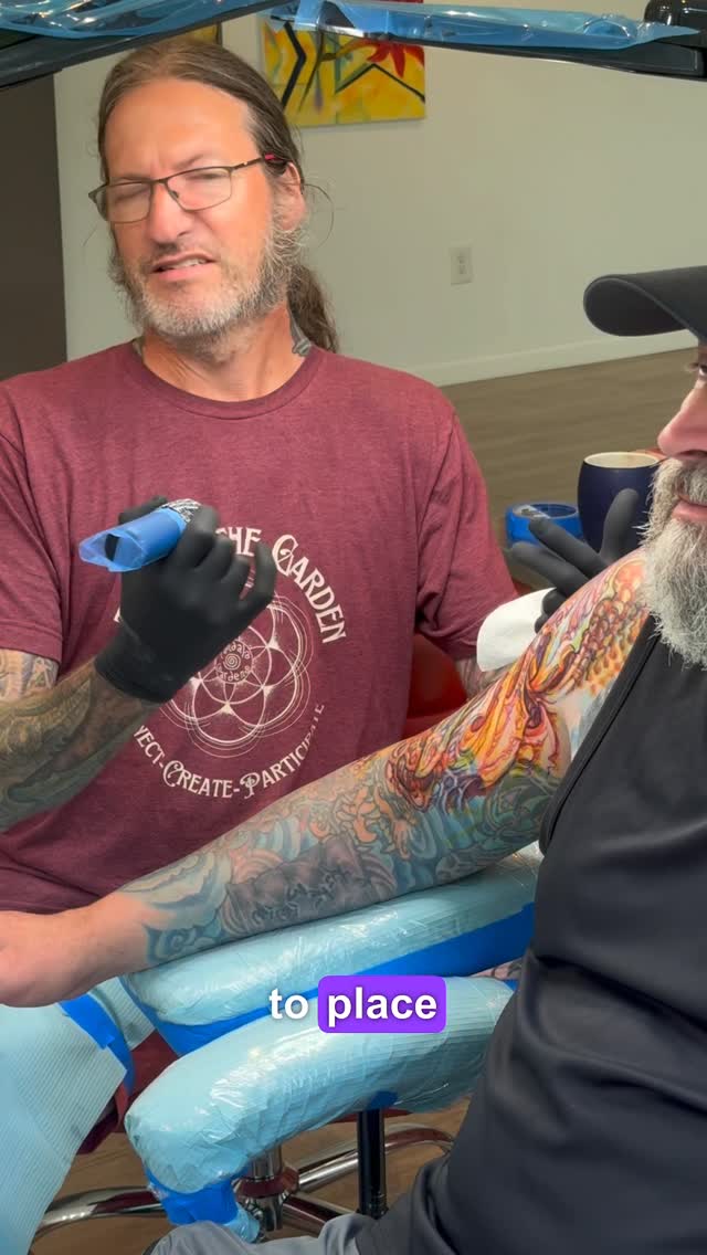 About to start on Eric’s sleeve
