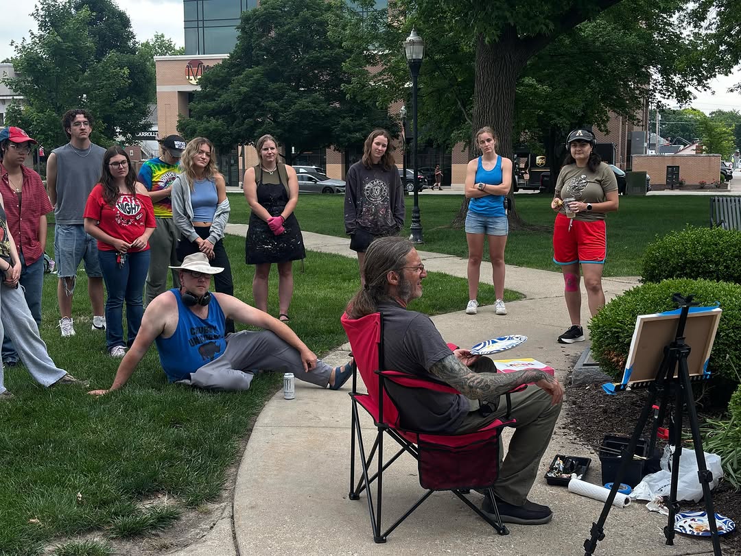 Had a great time guest teaching my wet-on-wet plein air painting method at SIUE with John Denhouter’s amazing…